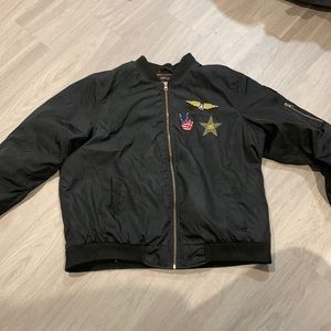 Black bomber jacket